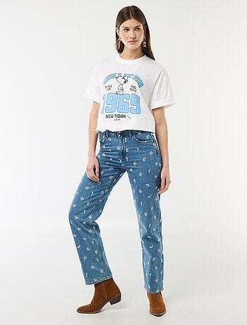 T-shirt corte oversize 'Snoopy'