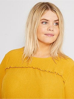 T-shirt crepe e folhos - Kiabi