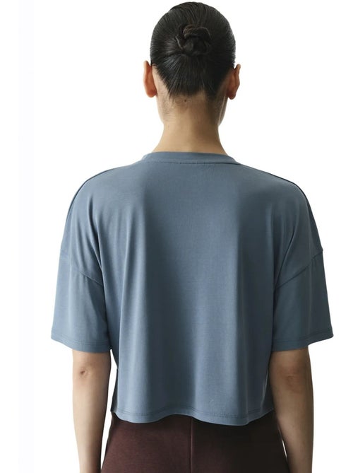 T-shirt crop de modal com abertura penti - Kiabi T-shirt crop de modal com abertura penti - Kiabi