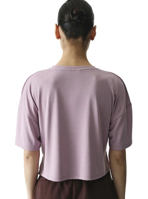 T-shirt crop de modal com abertura penti - Kiabi T-shirt crop de modal com abertura penti - Kiabi