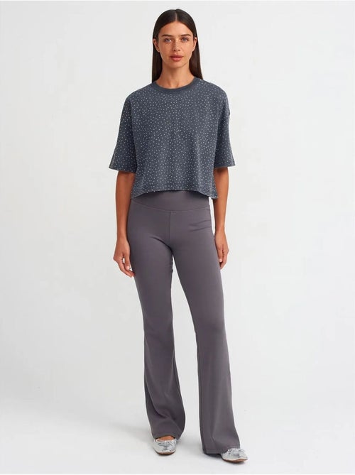 T-shirt crop oversized de algodão com bolas dilvin - Kiabi