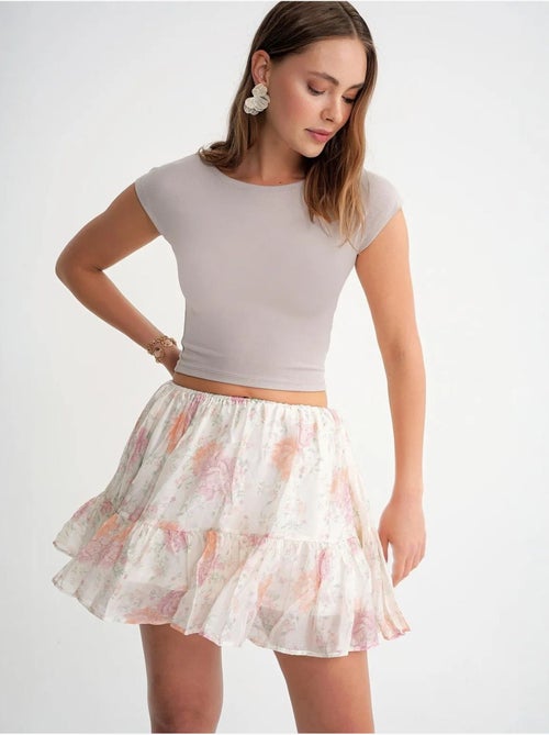 T-shirt crop slim fit mixray - Kiabi T-shirt crop slim fit mixray - Kiabi