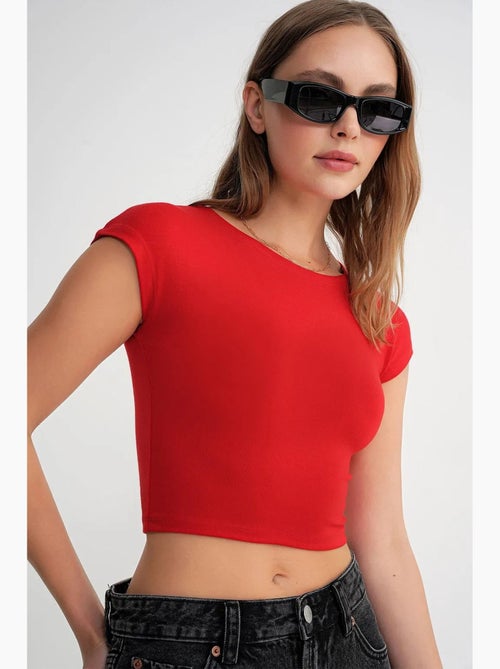 T-shirt crop slim fit mixray - Kiabi T-shirt crop slim fit mixray - Kiabi