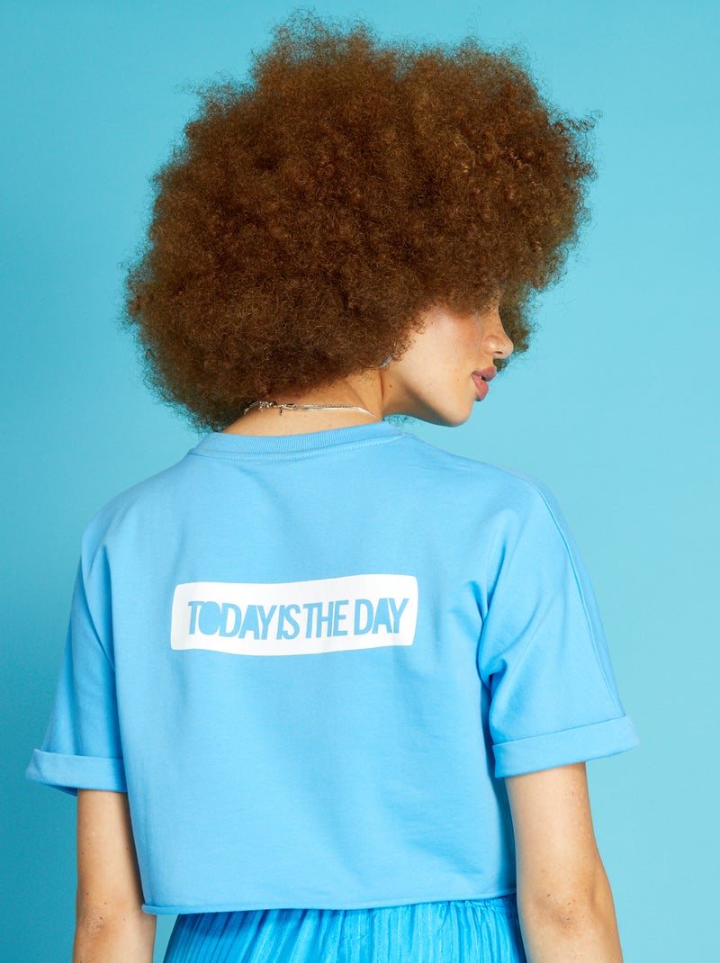 T-shirt crop-top AZUL - Kiabi
