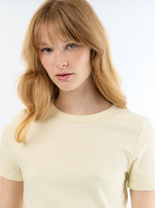 T-shirt crop top básico - Kiabi