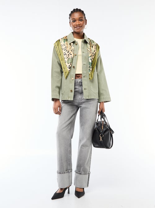 T-shirt crop top básico - Kiabi