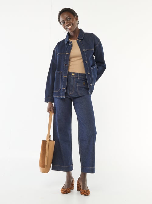 T-shirt crop top básico - Kiabi