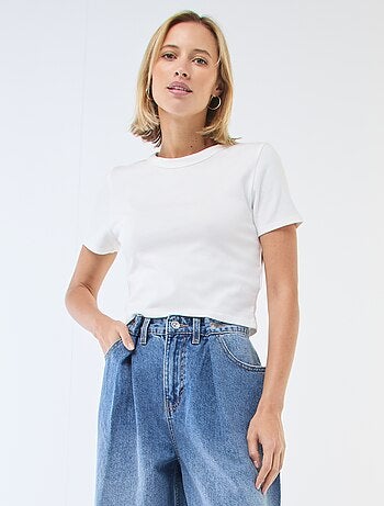 T-shirt crop top básico