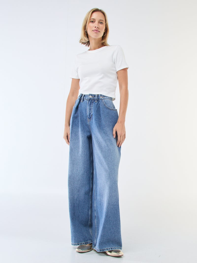 T-shirt crop top básico Branco - Kiabi