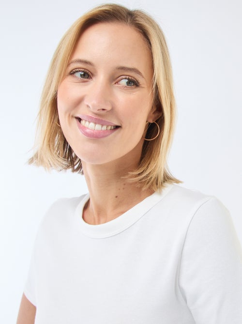 T-shirt crop top básico - Kiabi