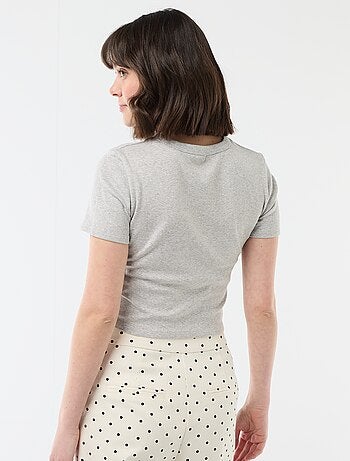T-shirt crop top básico