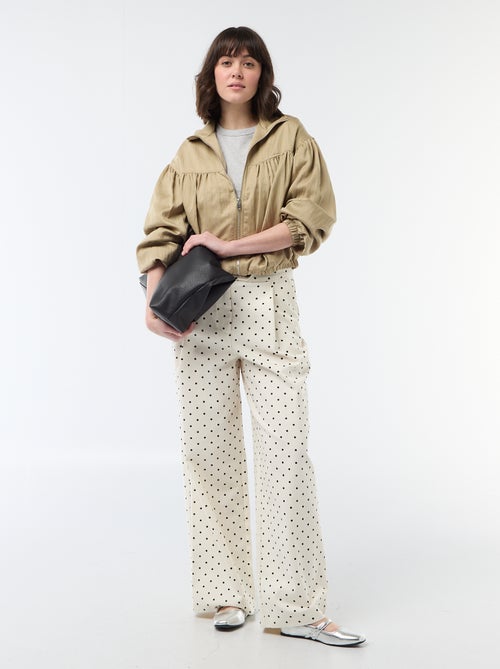 T-shirt crop top básico - Kiabi