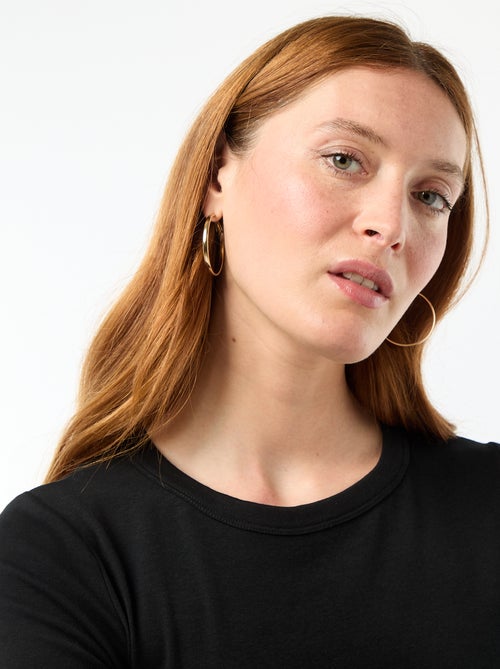 T-shirt crop top básico - Kiabi