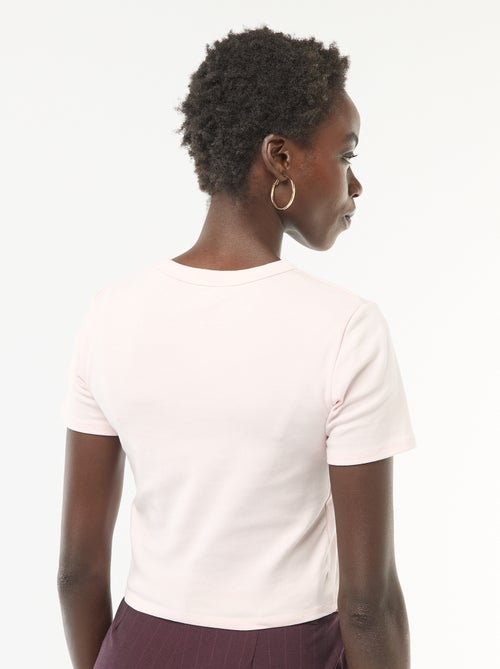 T-shirt crop top básico - Kiabi