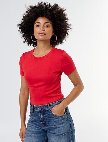 T-shirt crop top básico