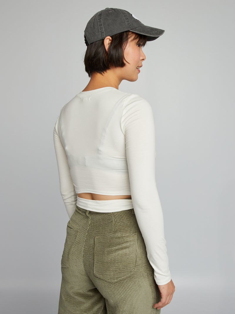 T-shirt crop top BRANCO - Kiabi