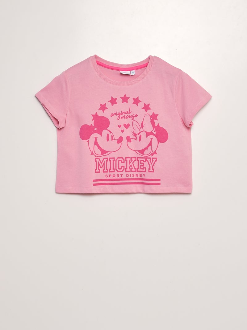 T-shirt crop top da 'Disney' ROSA - Kiabi