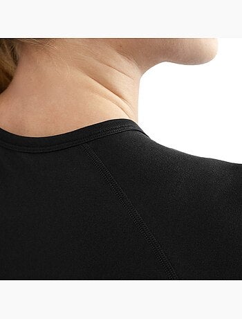 T-shirt crop top de desporto sem costuras para mulher
