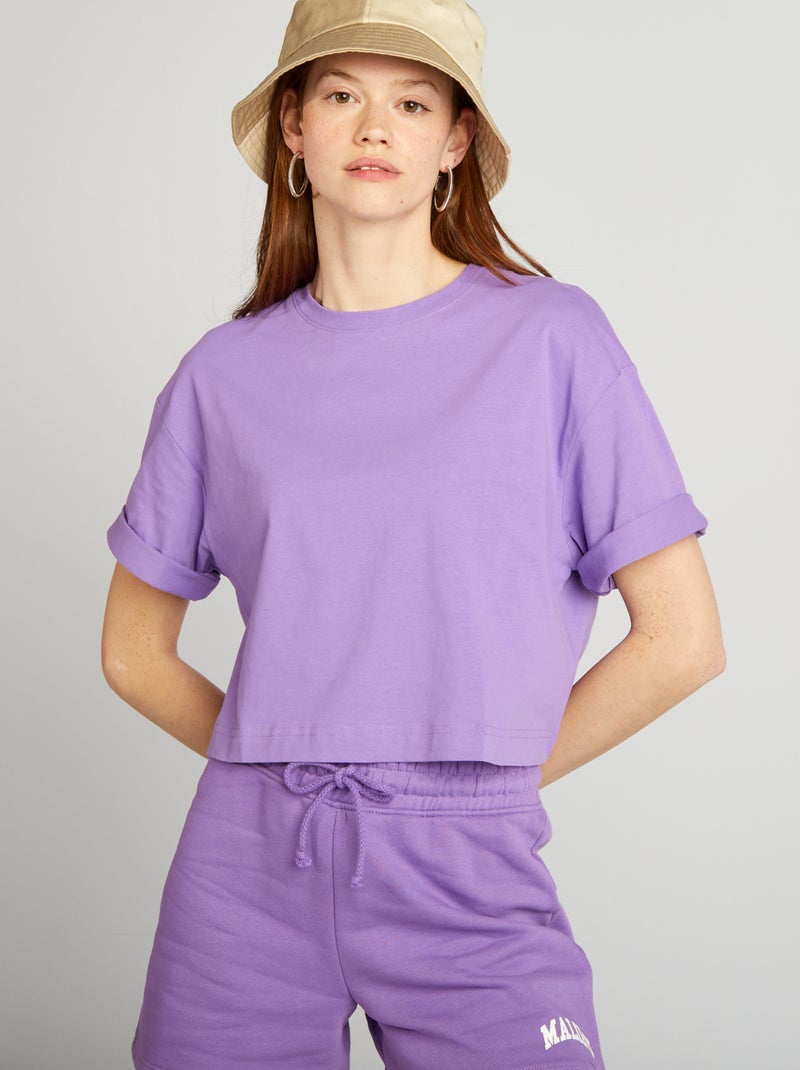T-shirt crop top larga VIOLETA - Kiabi