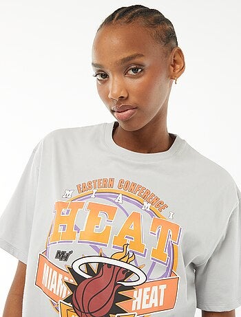 T-shirt crop-top 'Miami Heat' de manga curta