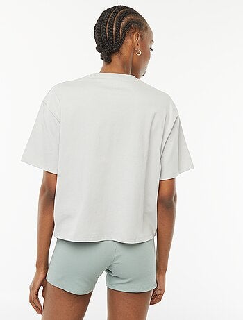 T-shirt crop-top 'Miami Heat' de manga curta