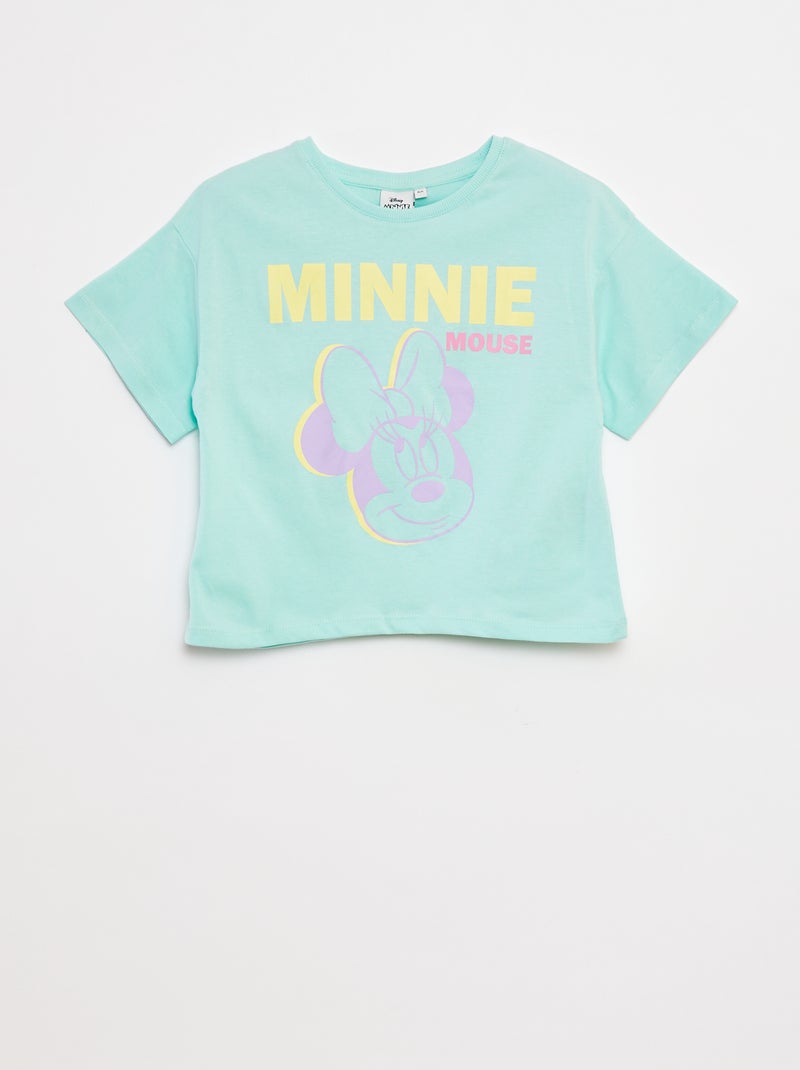 T-shirt crop top 'Minnie' Azul - Kiabi
