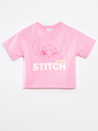T-shirt crop top 'Stitch'