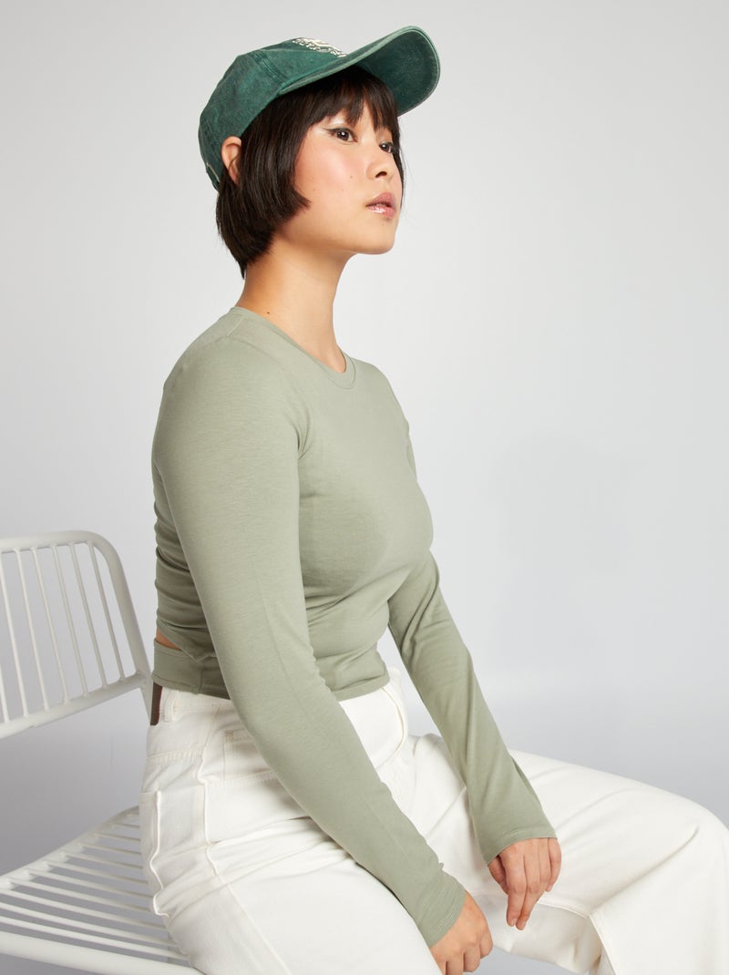 T-shirt crop top VERDE - Kiabi