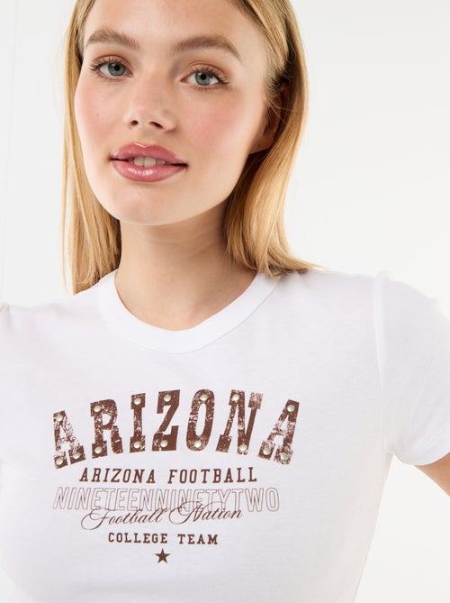 T-shirt cropped 'Arizona' - Kiabi T-shirt cropped 'Arizona' - Kiabi