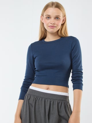 T-shirt cropped básica