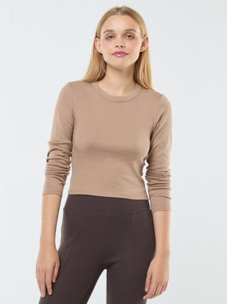 T-shirt cropped básica