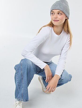 T-shirt cropped básica