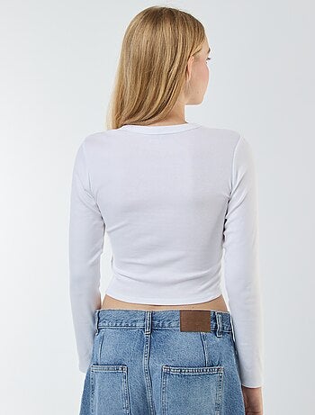 T-shirt cropped básica