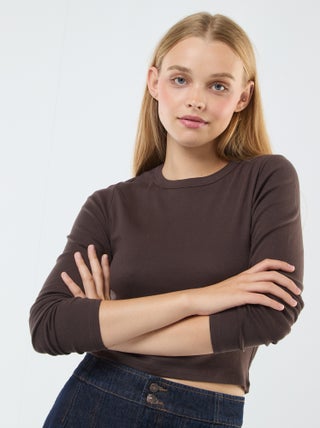 T-shirt cropped básica