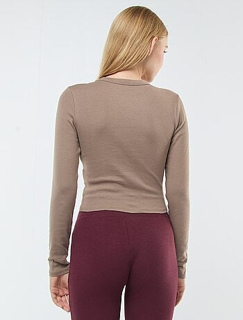 T-shirt cropped básica