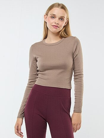 T-shirt cropped básica