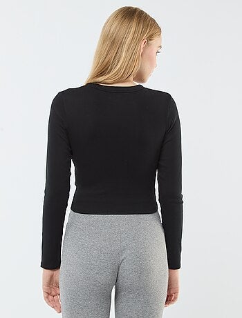 T-shirt cropped básica