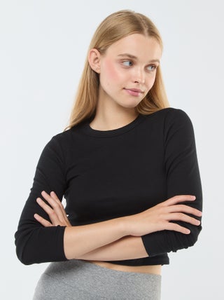 T-shirt cropped básica
