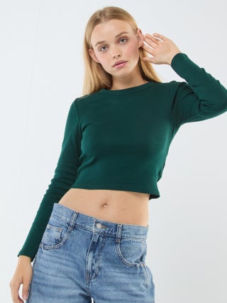 T-shirt cropped básica