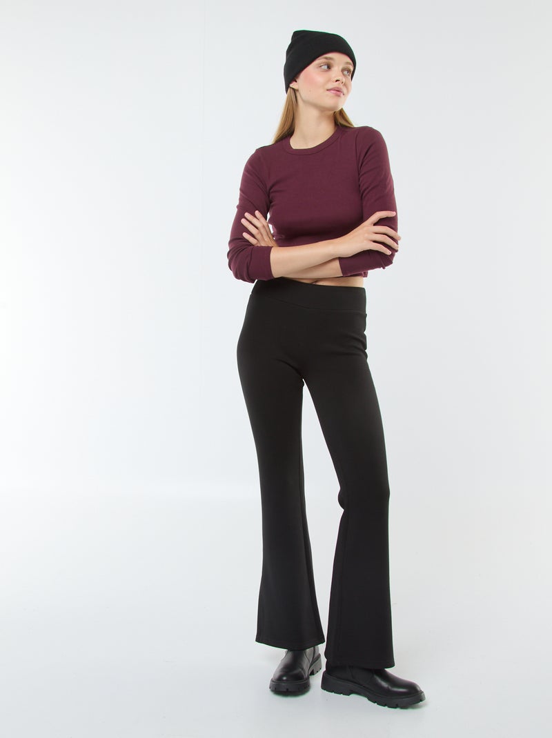 T-shirt cropped básica Vermelho - Kiabi