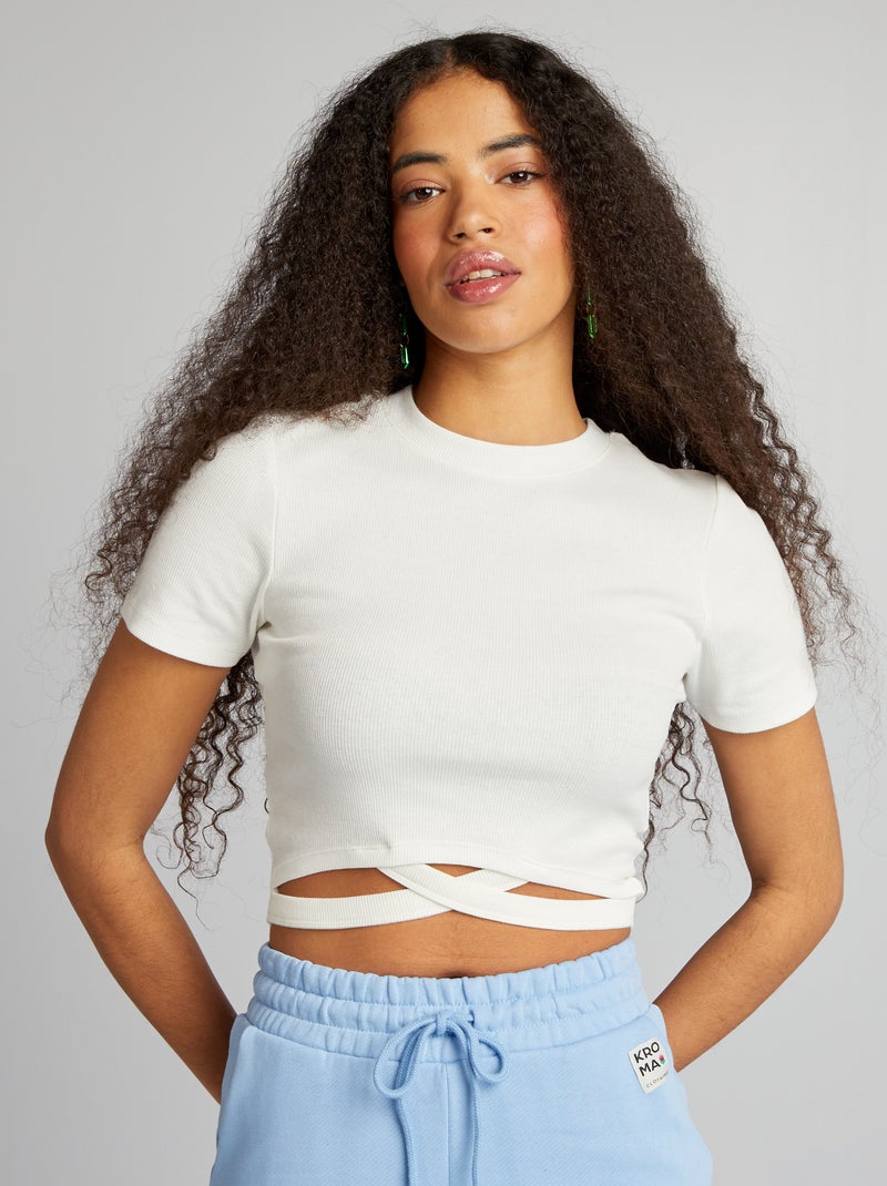 T-shirt cropped BRANCO - Kiabi