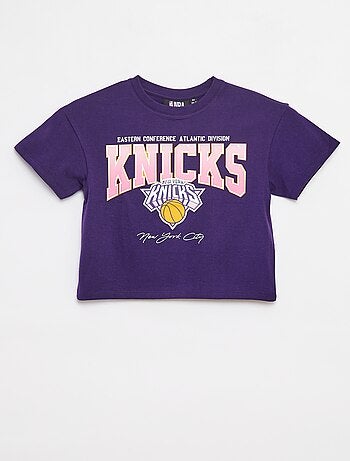 T-shirt cropped de manga curta 'NBA'
