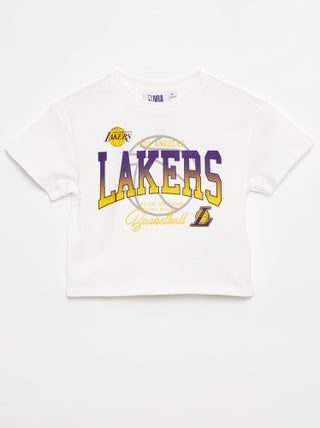 T-shirt cropped de manga curta 'NBA'
