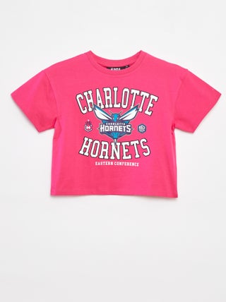 T-shirt cropped de manga curta 'NBA'