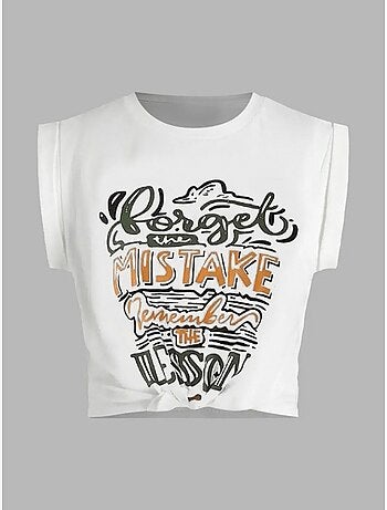T-shirt cropped estampada hiccup