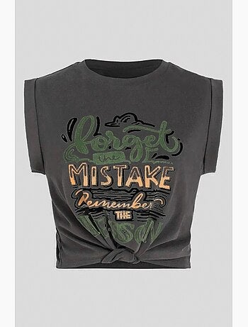 T-shirt cropped estampada hiccup