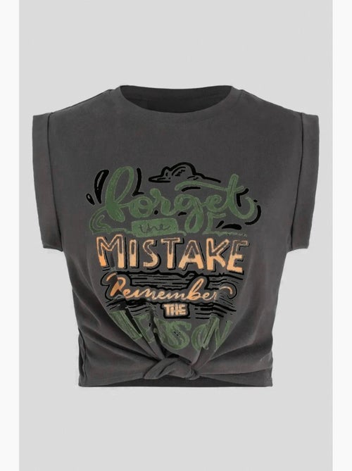 T-shirt cropped estampada hiccup - Kiabi T-shirt cropped estampada hiccup - Kiabi