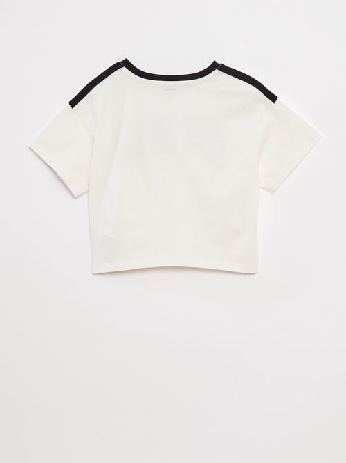 T-shirt cropped estilo campus - Kiabi