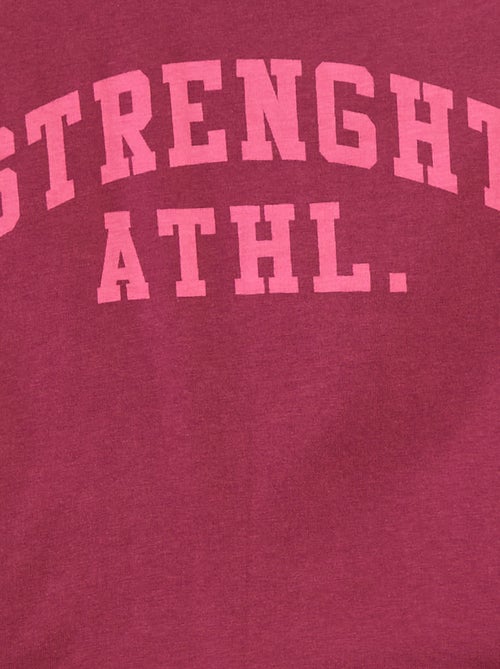 T-shirt cropped estilo campus - Kiabi