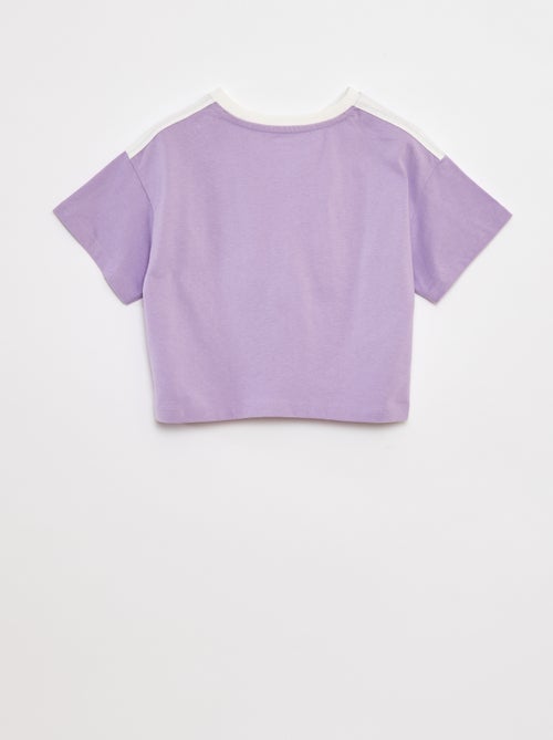 T-shirt cropped estilo campus - Kiabi